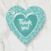 100th乱数パターンティール（緑がかった色）/白 フェイバータグ (正面)