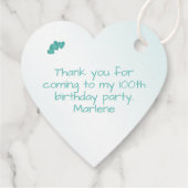 100th乱数パターンティール（緑がかった色）/白 フェイバータグ (裏面)