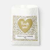 100th乱数パターン金ゴールド/白 フェイバーバッグ (正面)