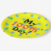 100th学校のお祝いの紙皿の日 ペーパープレート (アングル)