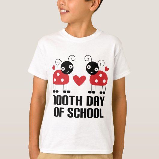 100th学校のてんとう虫の先生のギフトの日 tシャツ (正面)