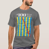 100th学校のTシャツ100sの図表の先生の人の日 Tシャツ (正面)