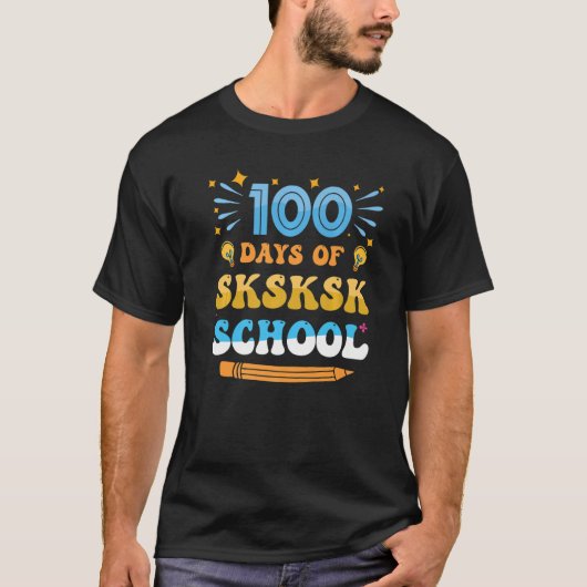 100th日sksk先生子供たち幸せ100 tシャツ (正面)