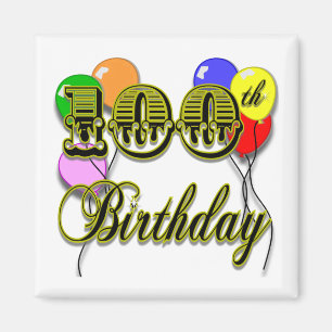 100th気球との誕生日 マグネット