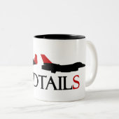 100th要撃飛行隊の"赤い尾"伝統のマグ ツートーンマグカップ (正面右)