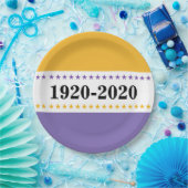 100th記念日の第19修正の勝利の旗の投票 ペーパープレート (パーティー)