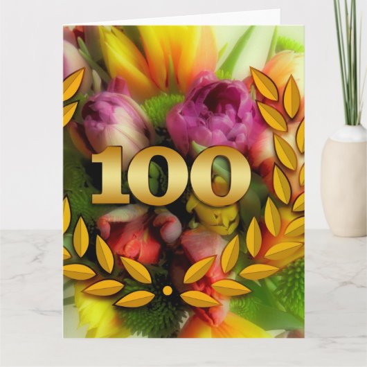 100th記念日 カード (正面)