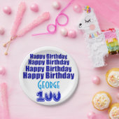 100th誕生会のパーソナライズな紙皿 ペーパープレート (パーティー)