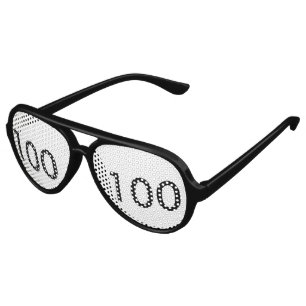 100th誕生会の陰 アビエーターサングラス