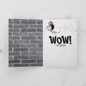 100th誕生日おもしろいゴールデンレトリバーカード カード (内部)