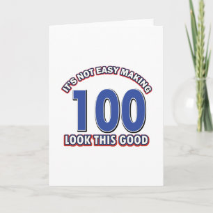 100th誕生日のデザイン カード