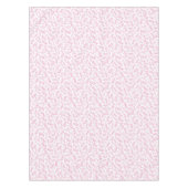 100th誕生日のピンクおよび白い数パターン テーブルクロス (正面)