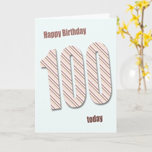 100th誕生日カード カード (黄色い花)