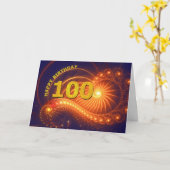 100th誕生日カード カード (黄色い花)