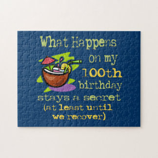100th誕生日パーティギフト。私の100に何が起こるか ジグソーパズル