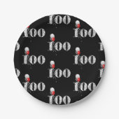 100th誕生日パーティーの風船の黒 ペーパープレート (正面)