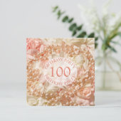 100th誕生日パーティーへの真珠の招待 招待状 (スタンド正面)