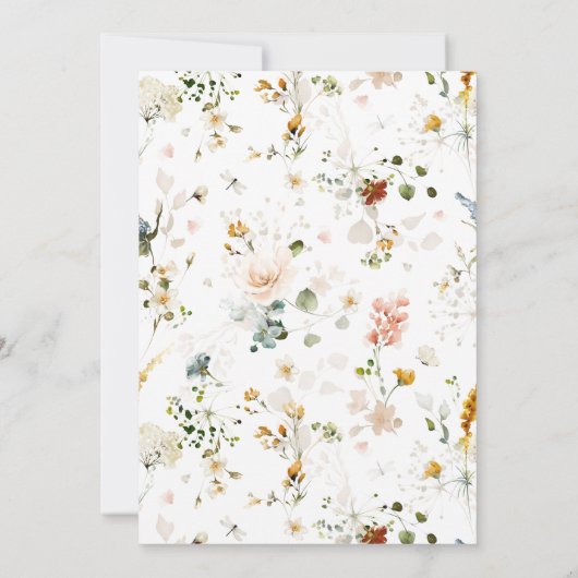 100th誕生日パーティーエレガントフローラ赤面ピンク 招待状 (裏面)