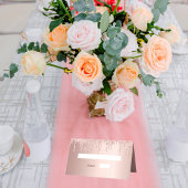 100th誕生日パーティーバラ金ゴールドグリッターピンクグラム プレイスカード