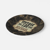 100th誕生日パーティーヴィンテージテーマ名前をカスタムする ペーパープレート (アングル)