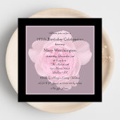 100th誕生日パーティー招待バラ100th 招待状