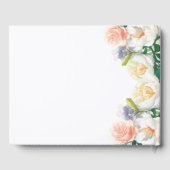 100th誕生日パーティー花模様ホワイトピーチピンク ゲストブック (裏面)