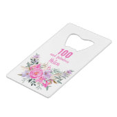 100th誕生日フローラクレジットカードボトルオープナー クレジットカード栓抜き (裏面アングル)