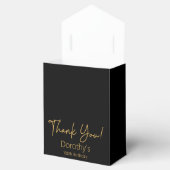 100th誕生日ブラック金ゴールドグリッターありがとう フェイバーボックス (オープン)