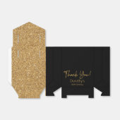 100th誕生日ブラック金ゴールドグリッターありがとう フェイバーボックス (折り畳みなし)