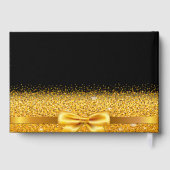 100th誕生日ブラック金ゴールドボウ ゲストブック (裏面)