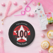 100th誕生日100歳は|のだれであるか見て下さい ペーパープレート (パーティー)