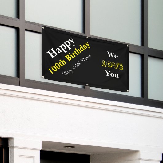 100th誕生日 横断幕 (ビルの外側)