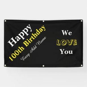 100th誕生日 横断幕