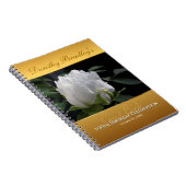 100th誕生祝いのシャクヤクのカスタムな来客名簿 ノートブック (右側)