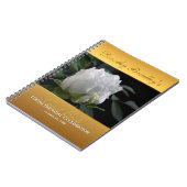 100th誕生祝いのシャクヤクのカスタムな来客名簿 ノートブック (左側)