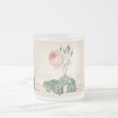 100th誕生祝いのヴィンテージはマグFの上がりました フロストグラスマグカップ (中央)