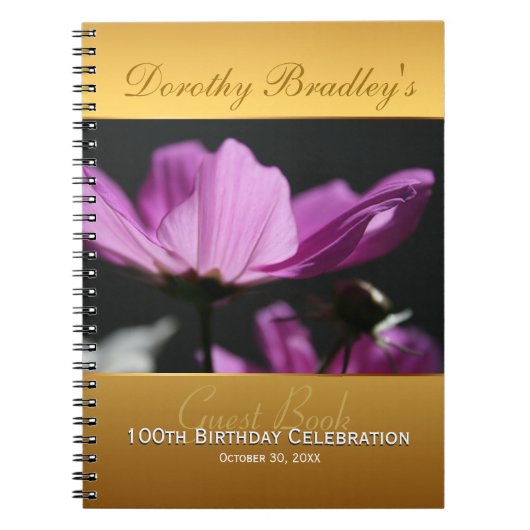 100th誕生祝いフローラカスタムゲストB ノートブック (正面)