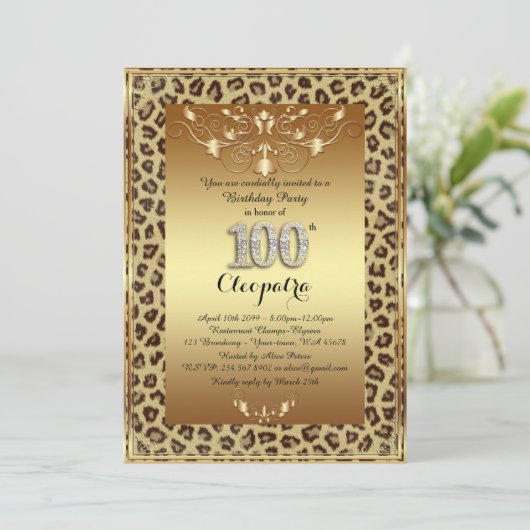 100th、誕生日パーティー100th、チータ王室のー金ゴールド+ 招待状 (スタンド正面)