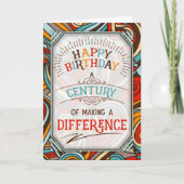 100th Birthday A Century of Making a Difference カード (正面)