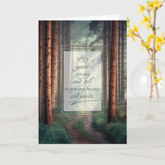 100th Birthday and Still Inspiring Hearts and Mind カード (黄色い花)