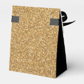 100th Birthday Black Gold Glitter Thank You フェイバーボックス (裏面サイド)