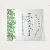 100th Birthday December Birth Flower Backdrop タペストリー (正面(横))