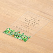 100th Birthday December Birth Month Flower Holly アクリル招待状 (レイダウン)