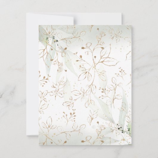 100th birthday Elegant Milestone invitation 出欠カード (裏面)