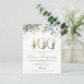 100th birthday Elegant Milestone invitation 出欠カード (スタンド正面)