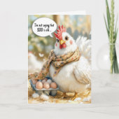 100th Birthday Hen With Eggs in Carton カード (正面)