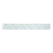 100th Birthday Modern Number Pattern Teal/White サテンリボン (正面)