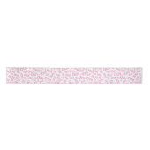 100th Birthday Modern Number Pattern White/Pink サテンリボン (正面)