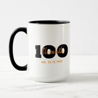 100th Birthday Mug,Milestone Gift,Name & Date マグカップ