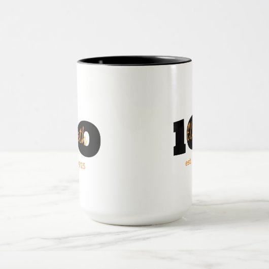 100th Birthday Mug,Milestone Gift,Name & Date マグカップ (中央)